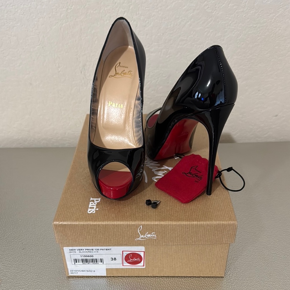 Christian Louboutin Black and Red Stiletto Heels